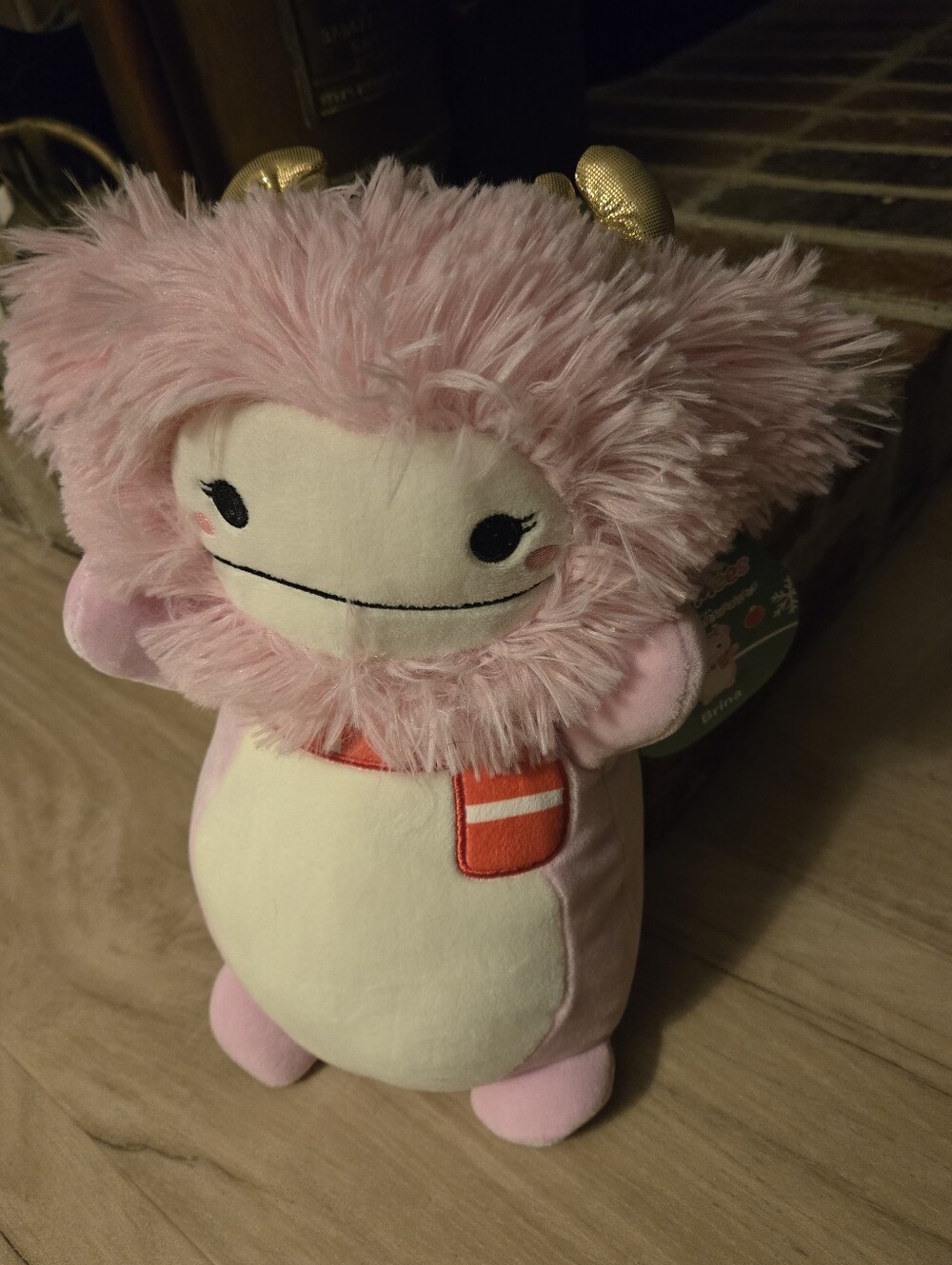 NWT Squishmallows 12" Brina the Bigfoot Holiday HugMee Plush with Scarf
